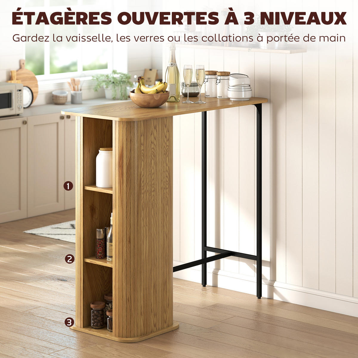 BARTISCH Naturholz 1 Stück - Beige, Kunststoff (112/50/106cm) - GiPP