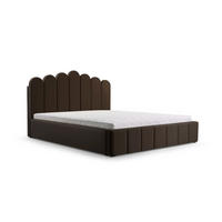 POLSTERBETT Bett 03 - 160x200 - Dark Brown - Dunkelbraun, Holz/Textil (160/200cm) - Möblo