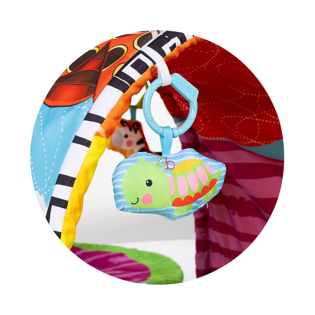 SPIELBOGEN Tunnel Biene bunt Krabbeldecke, hängende Spielzeuge, Greiflinge, Beißringe, ab Geburt - Multicolor, Textil (50/47/140cm) - Chipolino