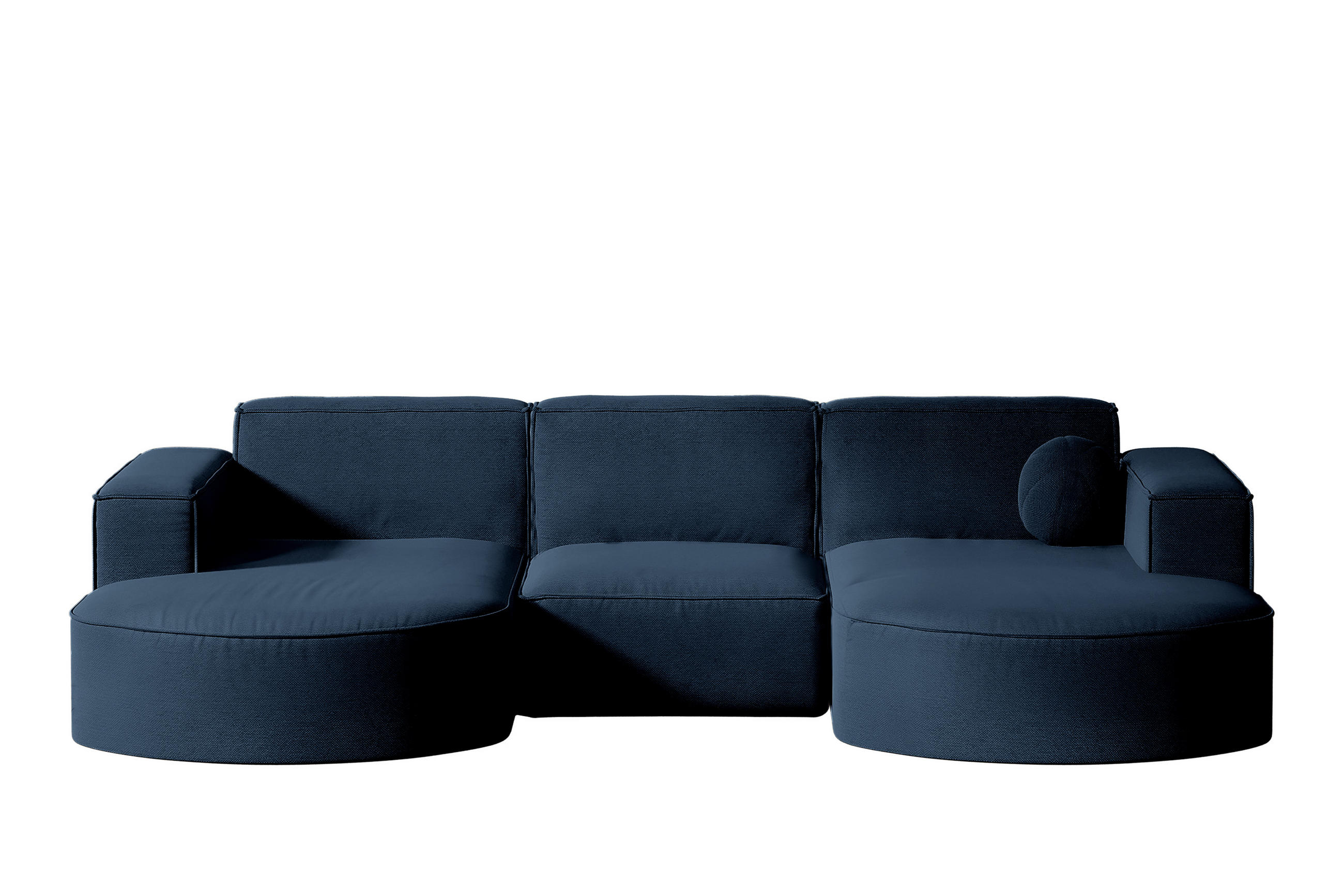 GARTENECKSOFA U-Form Garten Modena Studio Sofa-U Patio Marineblau - Blau, Holz/Textil (165/78/299cm) - Kaiser Möbel