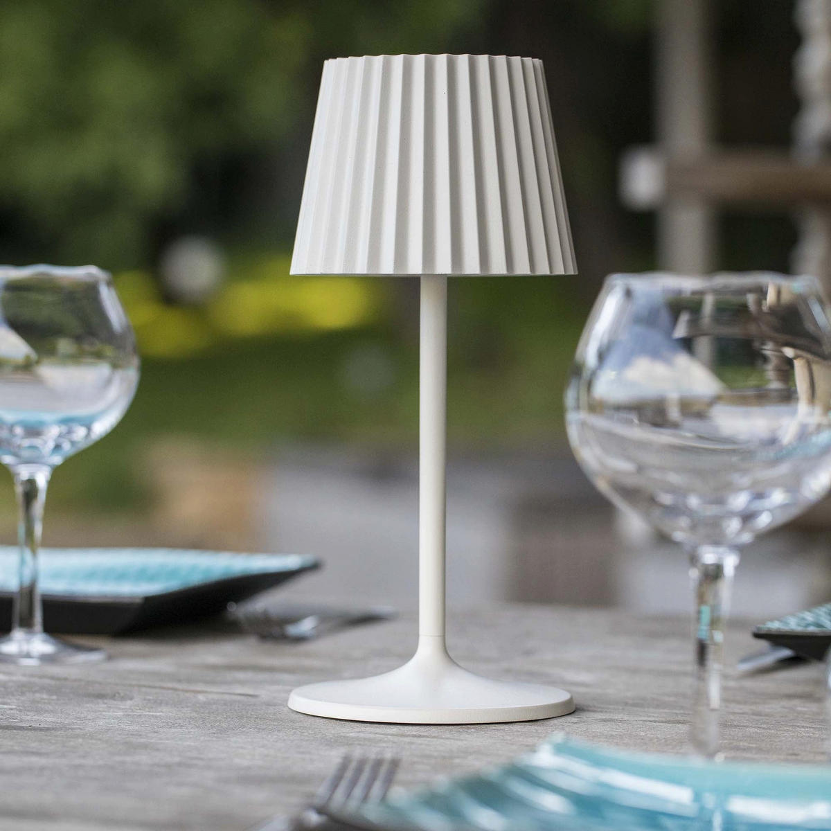 LED-TISCHLAMPE ABBY weiß - Weiß, Metall (13.5/13.5/30cm) - Lumisky
