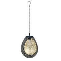 SOLAR-HÄNGELEUCHTE Orientalisch kupfer 18x52cm Metall Outdoor-Leuchte - Schwarz, Metall (18/18/52cm) - Northpoint