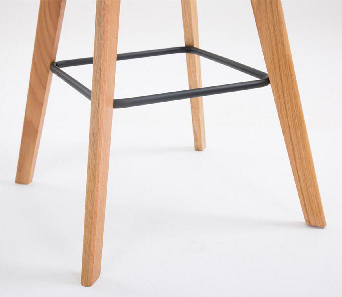 BARHOCKER 2er Set Meta Kunststoff natura schwarz - Schwarz, Holz/Kunststoff (48/112/56cm) - TPFLiving