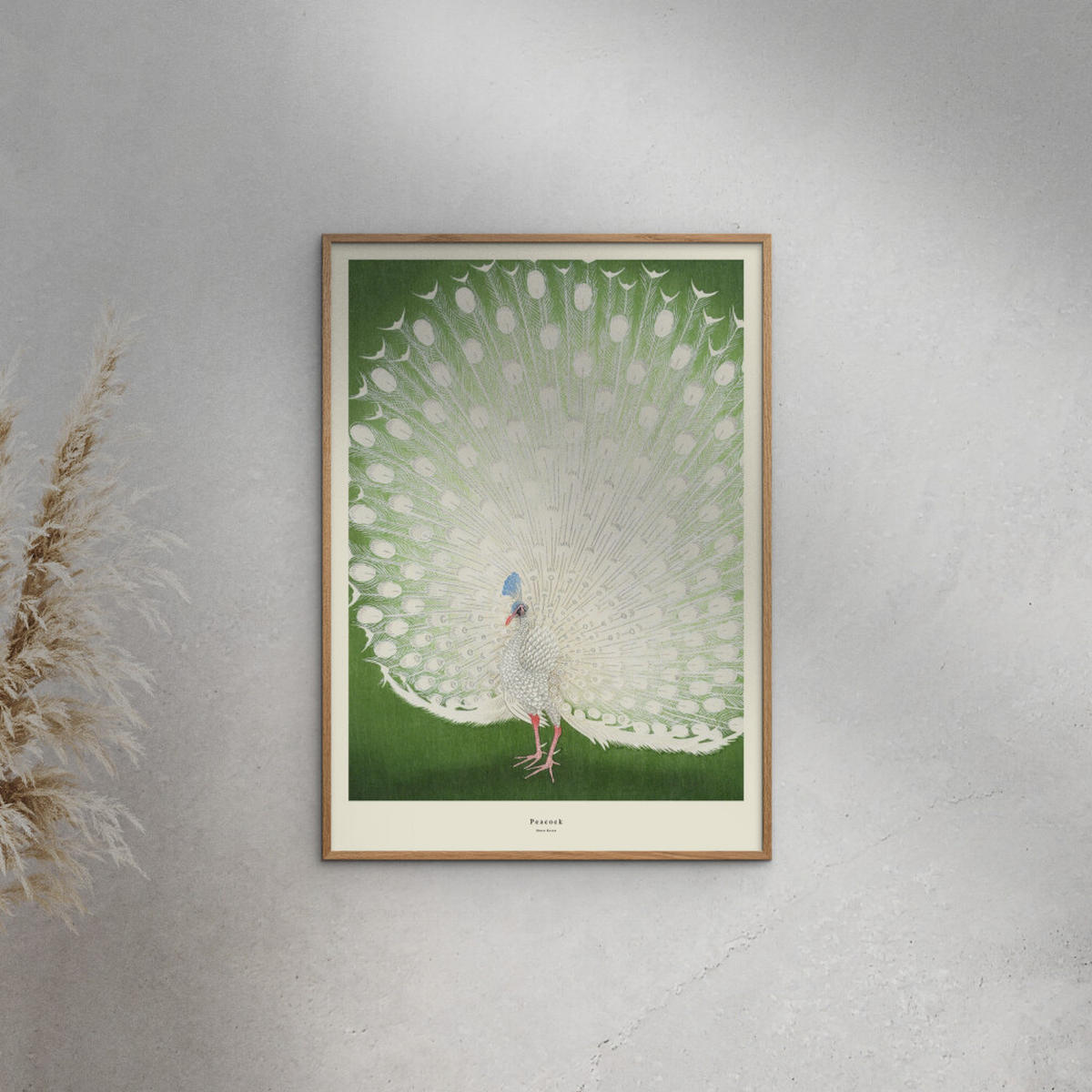 POSTER mit Rahmen A.P. Atelier - Peacock - Eichefarben/Grün, Holz/Papier (70/100cm) - Poster&Frame
