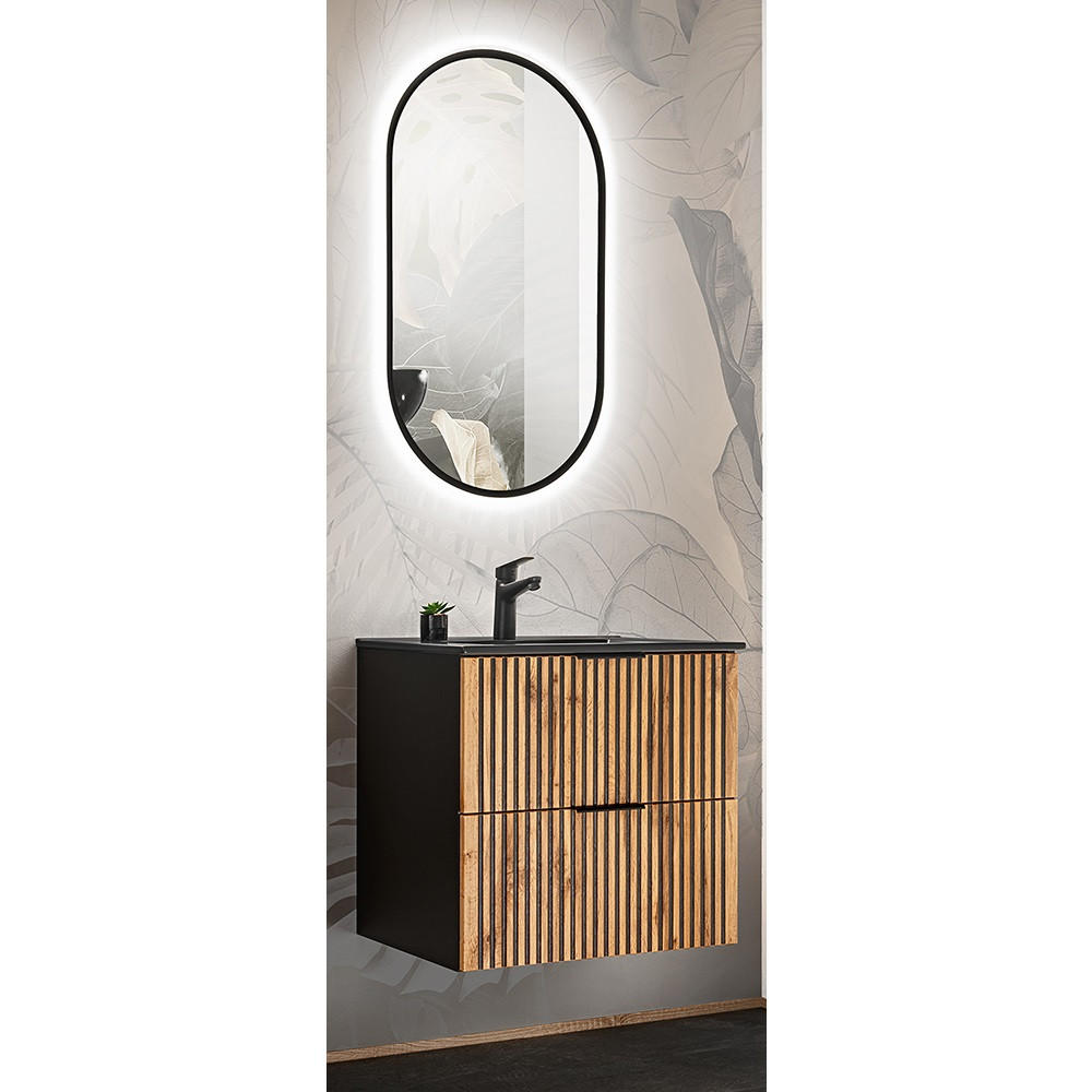 Lomado Badmöbel-Set Braun 61x200x46 cm