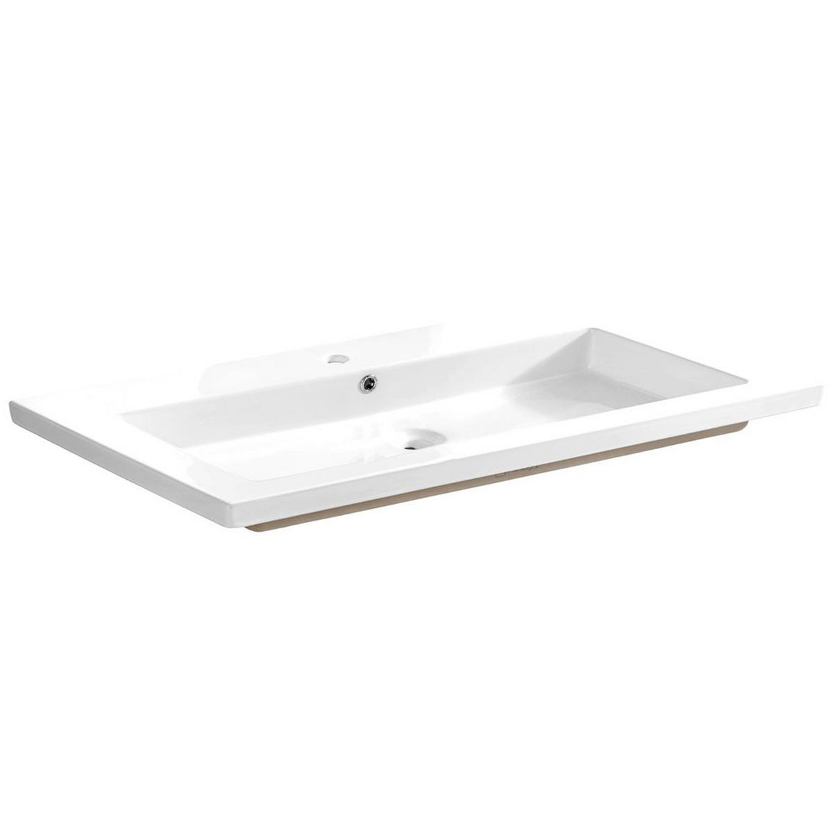 WASCHTISCH Solna-56 - Weiß, Holzwerkstoff (100/85/46cm) - Lomado