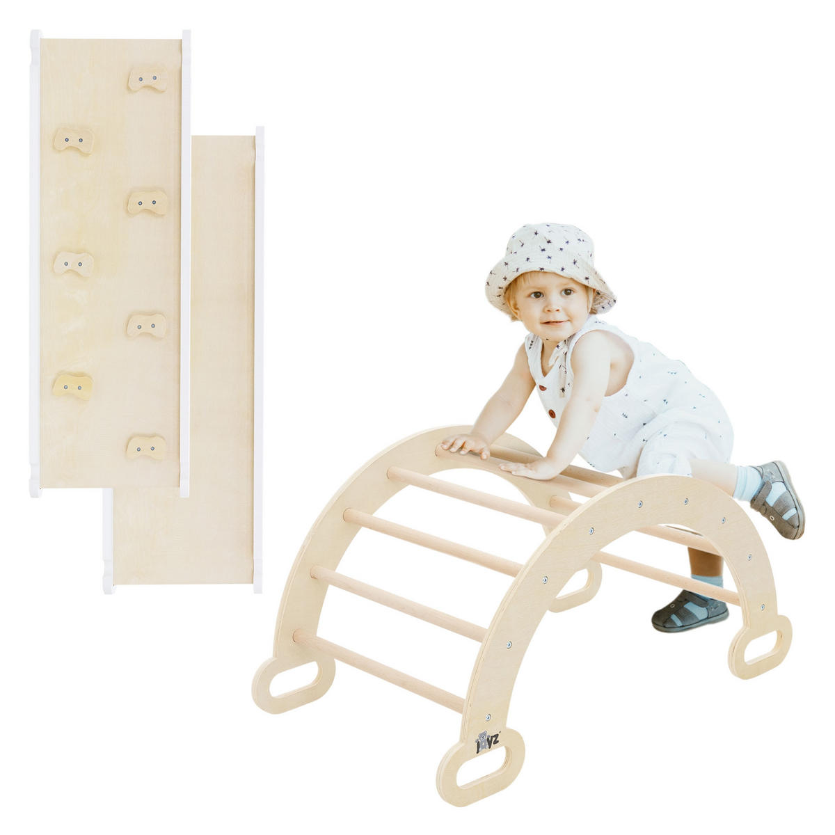 KLETTERBOGEN Set - Braun, Holz (52/45.5/94cm) - Joyz