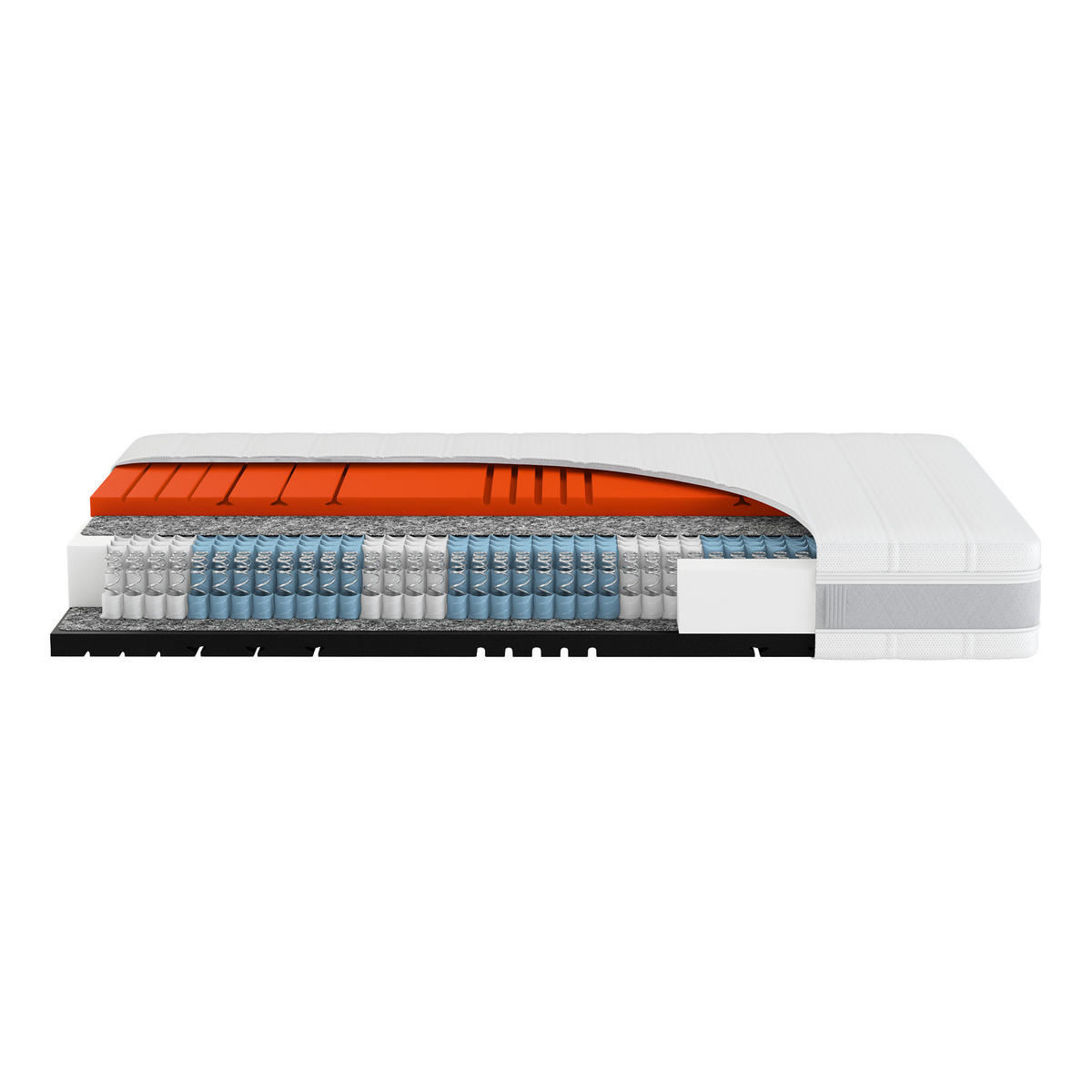 TASCHENFEDERKERN-MATRATZE "Sleep Balance TFK", H2/H3, 80 x 200 cm, Höhe: ca. 24 cm - Weiß, Textil (80/200cm) - Hn8 Schlafsysteme