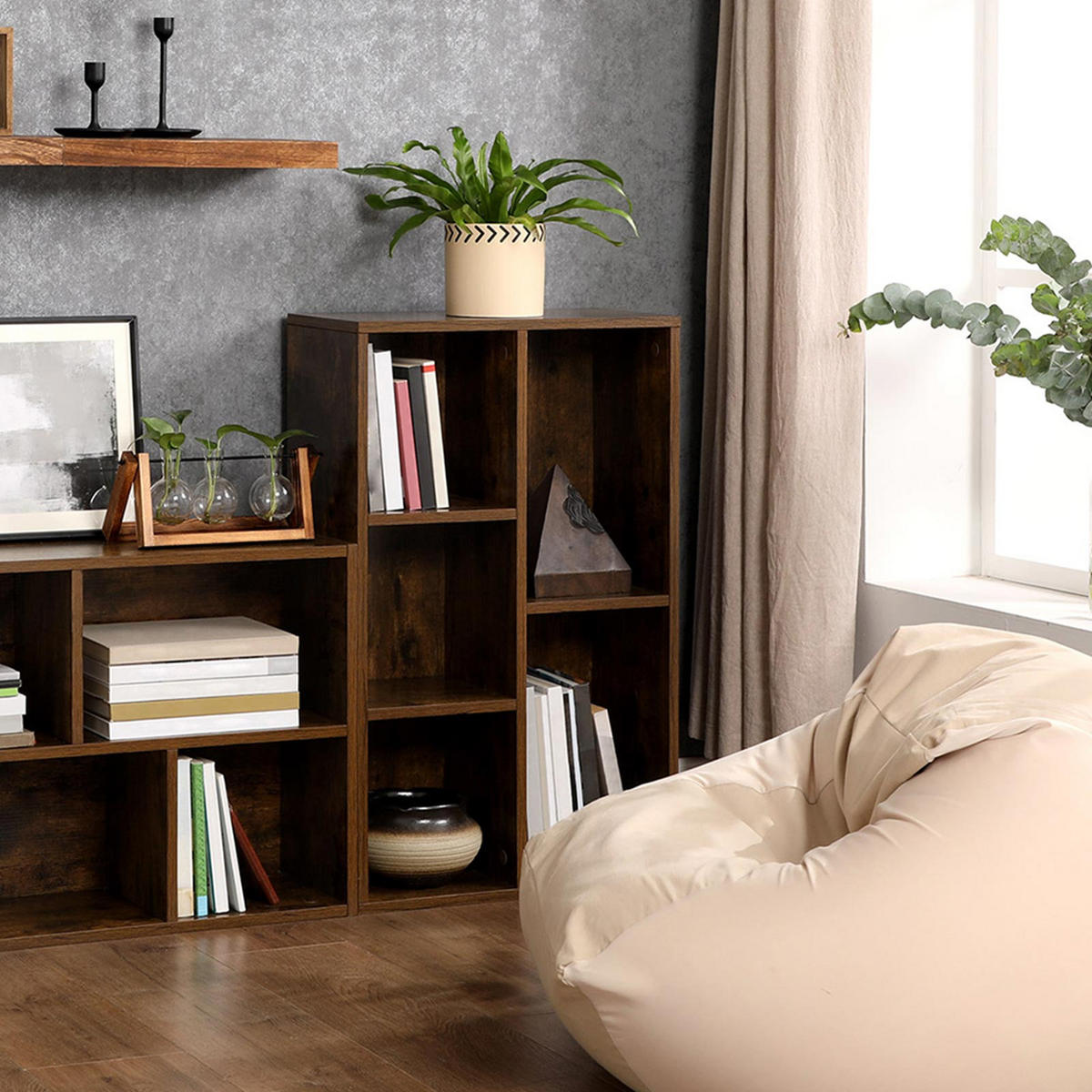 BÜCHERREGAL - Braun, Holzwerkstoff (24/80/50cm) - Hansiro
