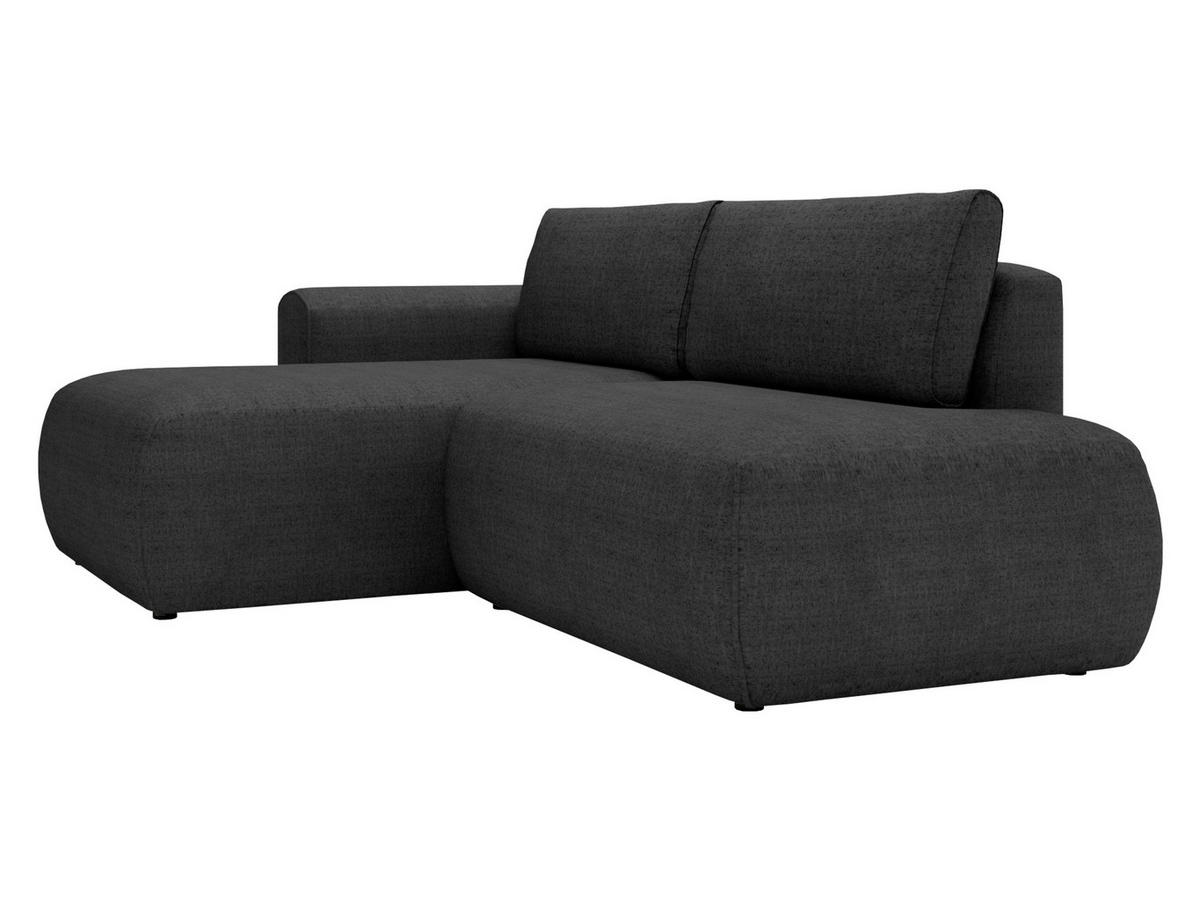 ECKSOFA Mila - Dunkelgrau/Schwarz, Holzwerkstoff/Kunststoff (256/164cm) - MIRJAN24