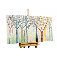 ÖLGEMÄLDE 140/70 cm - Multicolor/Grün, Holz/Textil (2.2/70cm) - KUNSTLOFT