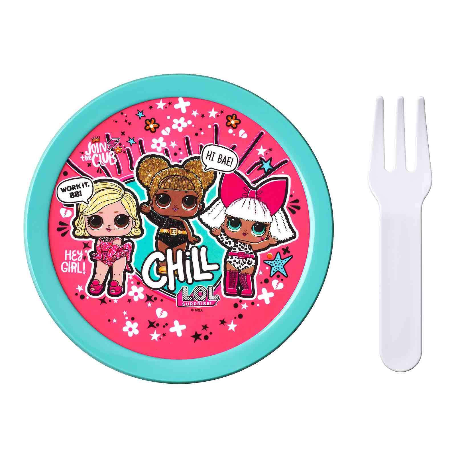 FRUCHTBOX MIT GABEL Campus L.O.L Surprise 300 ml - Multicolor/Rosa, Kunststoff (6.7/10.4/6.7cm) - Mepal