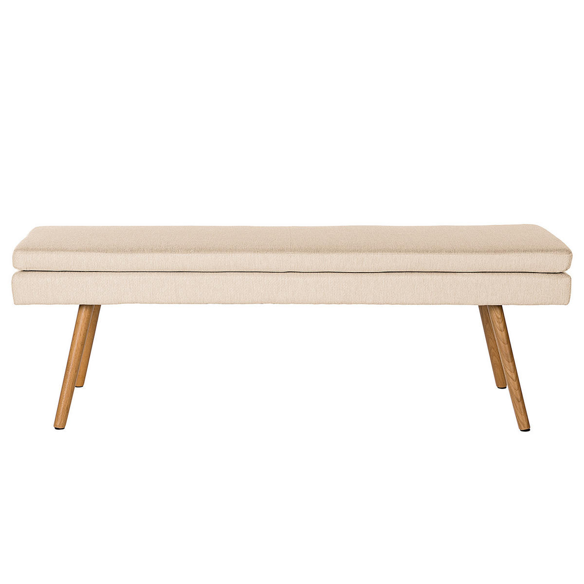 SITZBANK - Eichefarben/Beige, Eichenholz/Holz (140/48/41cm) - home24