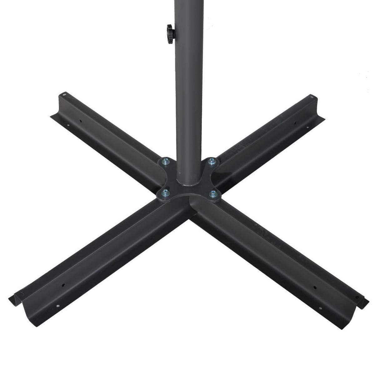 SONNENSCHIRM Mit Aluminium-Mast 600 Cm Anthrazit - Anthrazit, Textil (600/600cm) - vidaXL