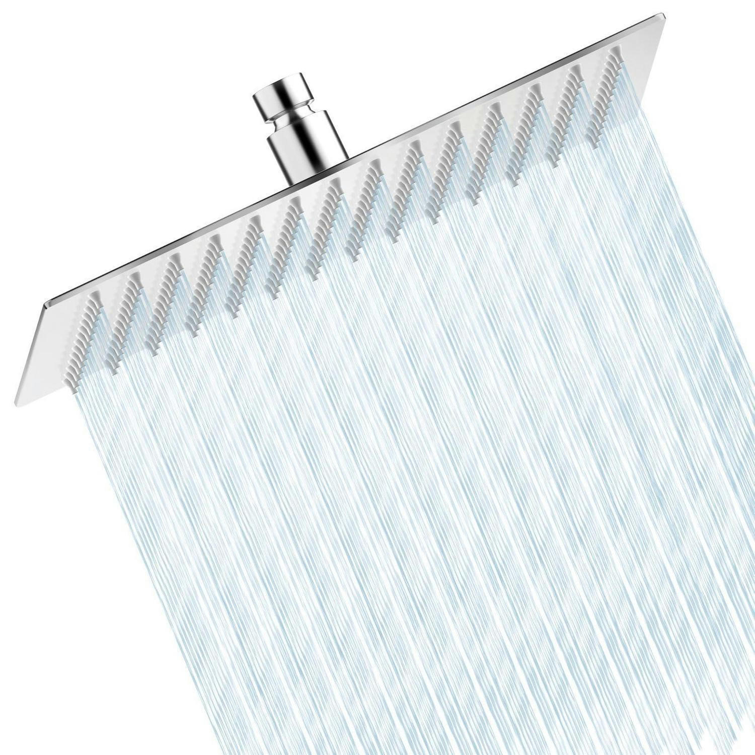 REGENDUSCHKOPF Edelstahl gebürstet 30 x 30 cm - Silberfarben, Metall (30.5/12.7/30.5cm)
