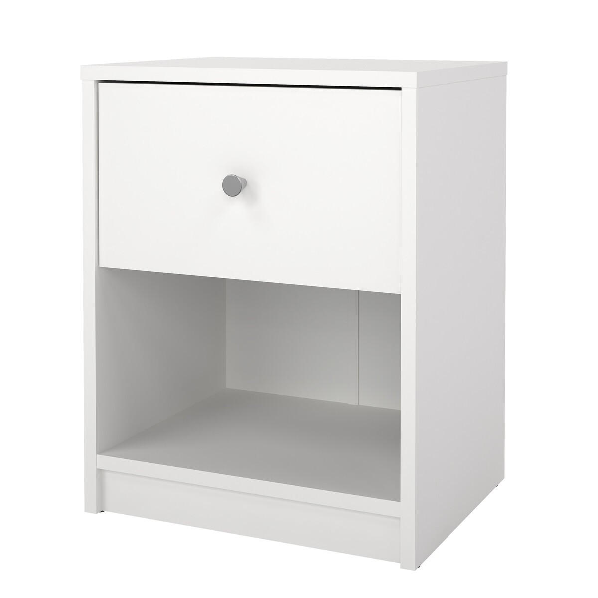 50. NACHTTISCH mit 1 Schublade und 1 Fach lise 37,9/30,1/48,4 cm - Weiß, Holzwerkstoff (30.1/48.4/37.9cm) - Calicosy