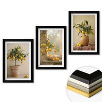 WANDBILDER 3er-Set - 20x30 cm Schwarzer Rahmen - Zitronenbäume im Topf - Schwarz, Kunststoff (20/30cm) - ArtPrintCave