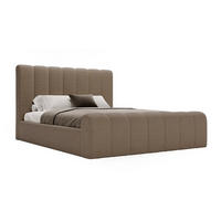 POLSTERBETT 140x200 Valetta mit Bettkasten, Bouclé Braun - Braun, Holz/Textil (140/200cm) - Emporius