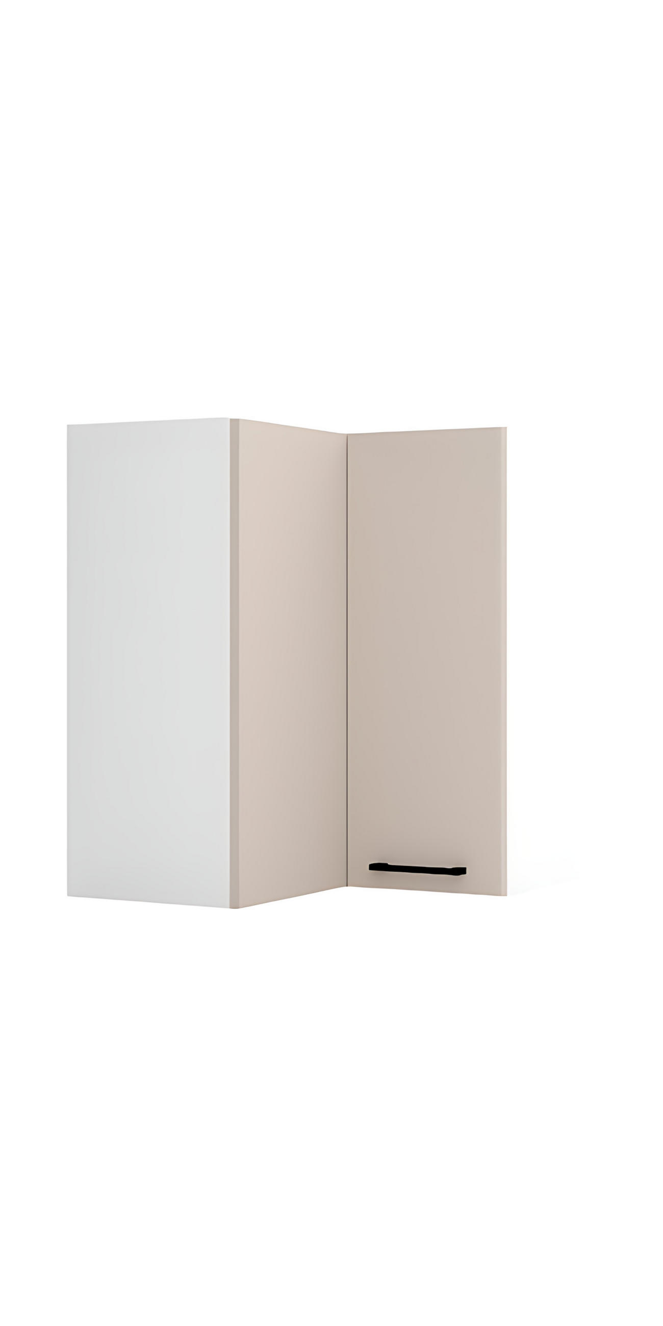 ECKHÄNGESCHRANK WRN P/L - Morvex - Platzsparende Lösung mit Stil - Beige, Holz/Metall (60/72/60cm) - ROYAL24_MARKT