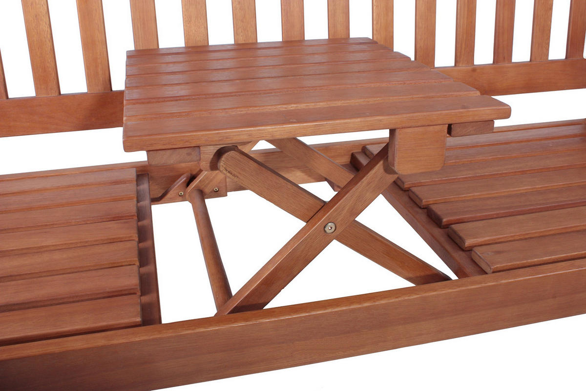 GARTENBANK Arles Terrassenbank - Braun, Holz (63/105/150cm) - DELUKE