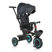 DREIRAD Orion faltbar türkis PU-Reifen, drehbarer Sitz, Schiebestange - Blau, Metall (72/52/103cm)