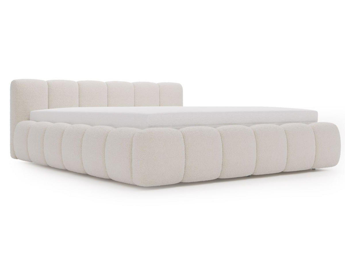 POLSTERBETT Cloud Low 180x200 Bouclé-Stoff Beige - Beige, Textil (180/200cm) - Graingold