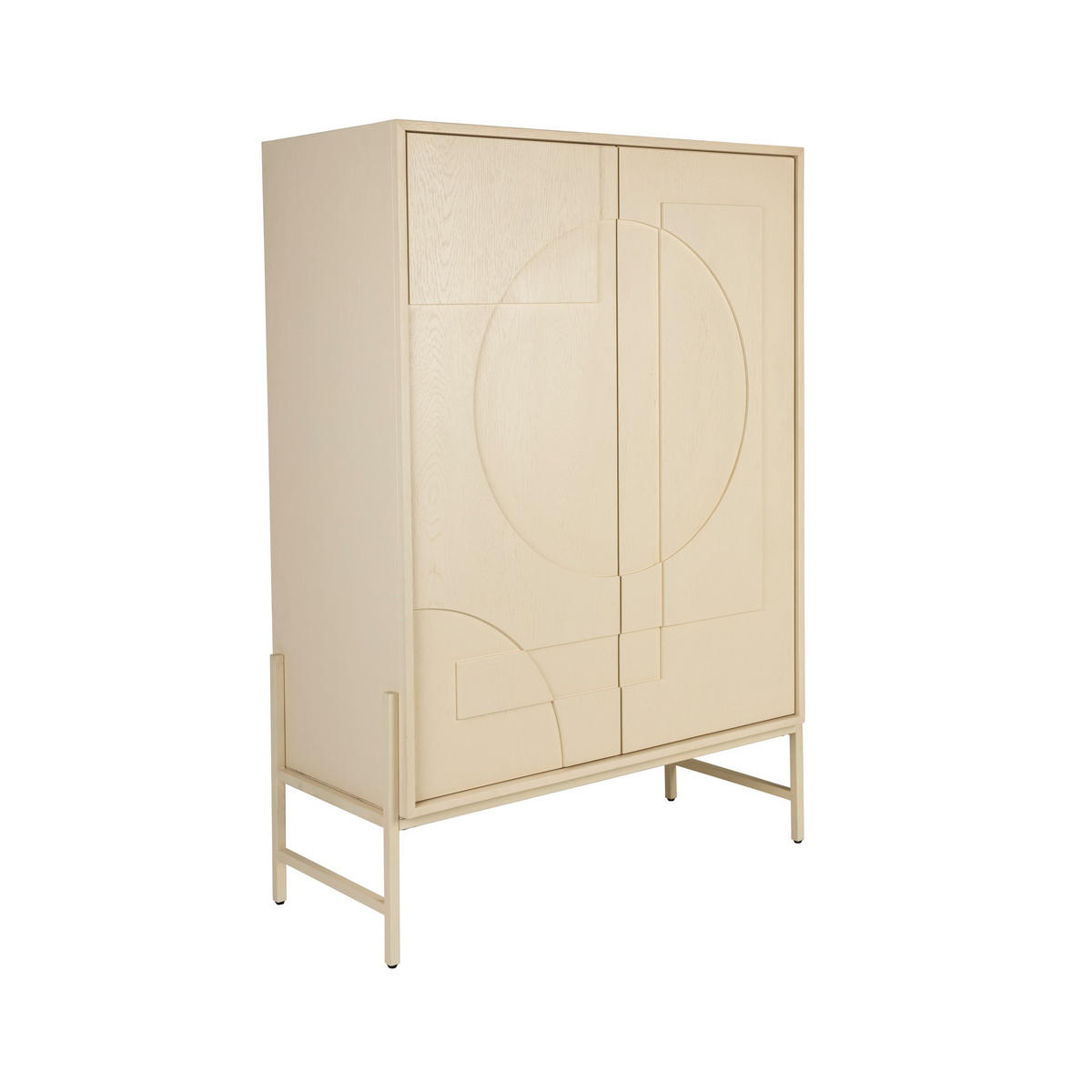 AUFBEWAHRUNGSSCHRANK Faces Holz Beige - Beige, Holzwerkstoff (100/140/45cm) - Zuiver