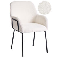 JÍDELNÍ ŽIDLE Bouclé Krémově bílá Algona - krémová, textil (50/84/67cm) - Beliani