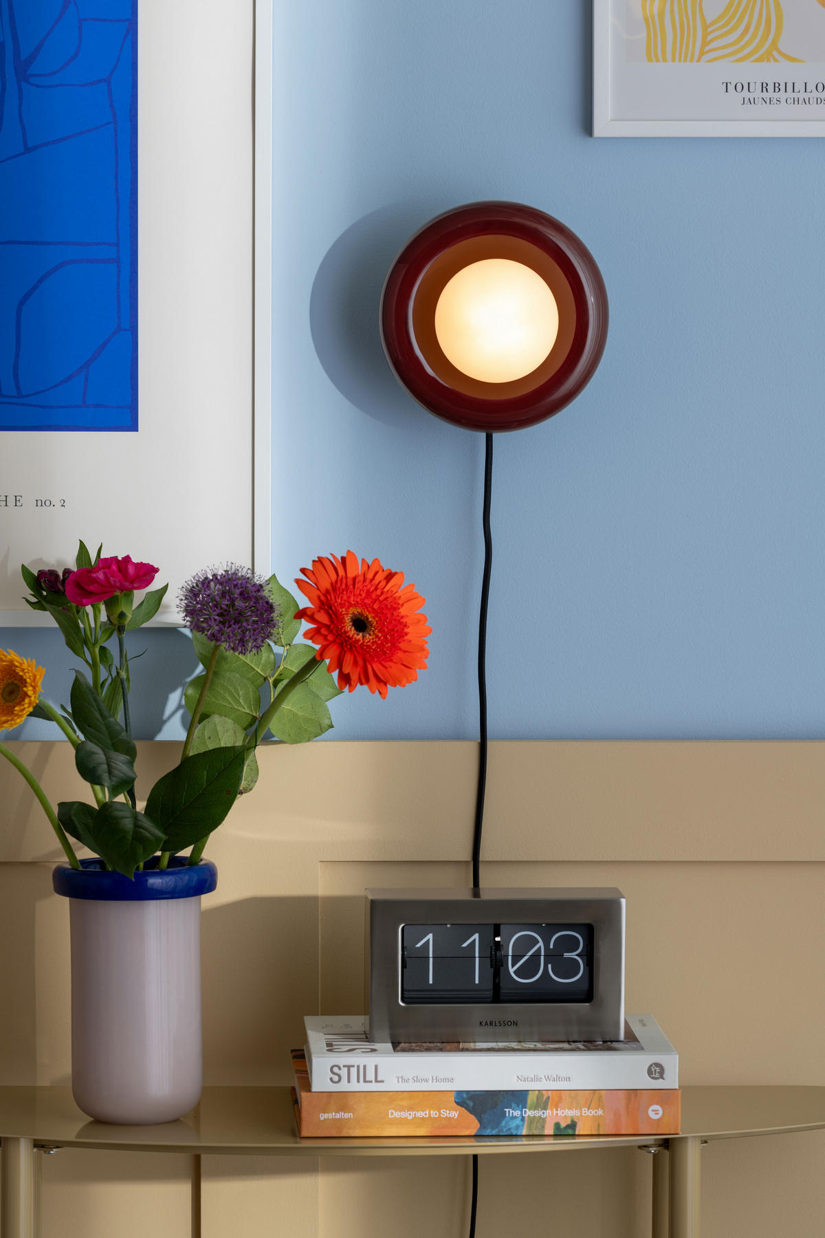 WANDLAMPE Cadiz Ring - Rot - Rot, Stein (19/17/19cm) - Leitmotiv