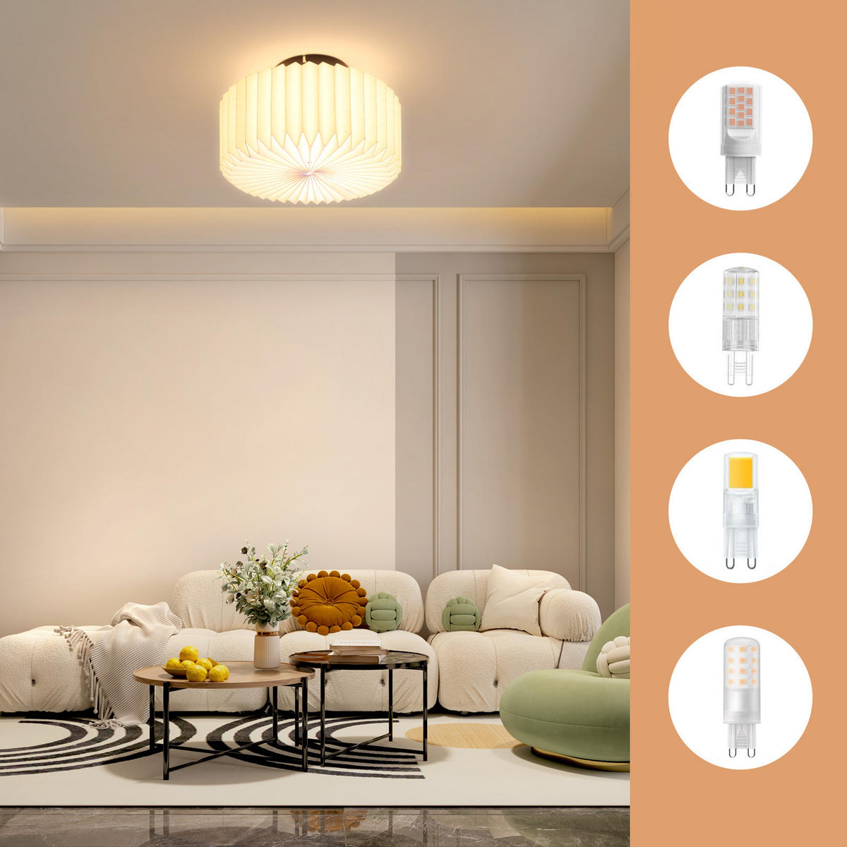 DECKENLEUCHTE FRASER II 24/24/17 cm - Weiß, Metall (24/24/17cm) - Nettlife