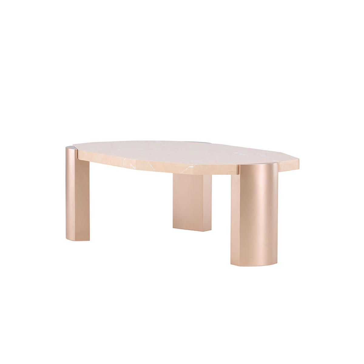 COUCHTISCH, Kres, Goldfarben, MDF, 71 x 125 x 40 cm - Goldfarben, Holzwerkstoff (125/71/40cm) - ebuy24