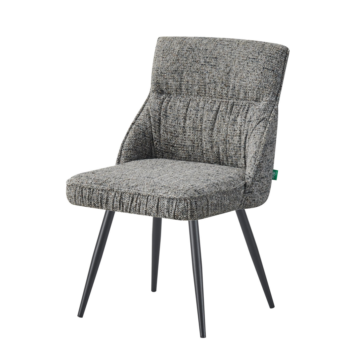 ESSZIMMERSTUHL ALESSIA 2er-Set - Dunkelgrau/Schwarz, Textil/Metall (49/83/62cm) - DUBI Möbel