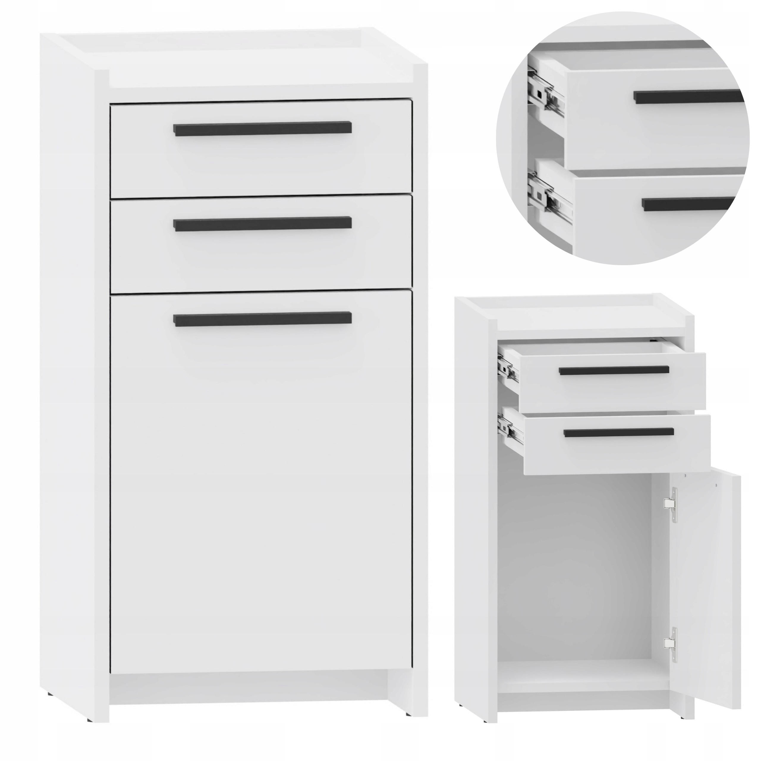 KOMMODE ALTIVO 1D2SN Weiß 36/35,6/70,4 cm - Weiß, Holzwerkstoff (36/70.4/35.6cm) - Matkam Möbel
