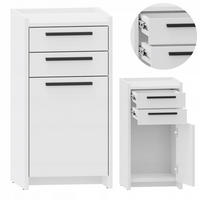 KOMMODE ALTIVO 1D2SN Weiß 36/35,6/70,4 cm - Weiß, Holzwerkstoff (36/70.4/35.6cm) - Matkam Möbel