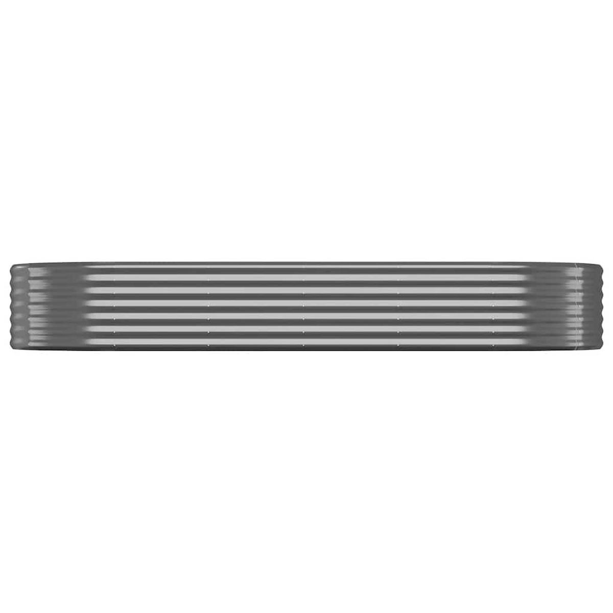 HOCHBEET Verzinkter Stahl 249x100x36 cm Anthrazit - Anthrazit, Metall (249/36/100cm)