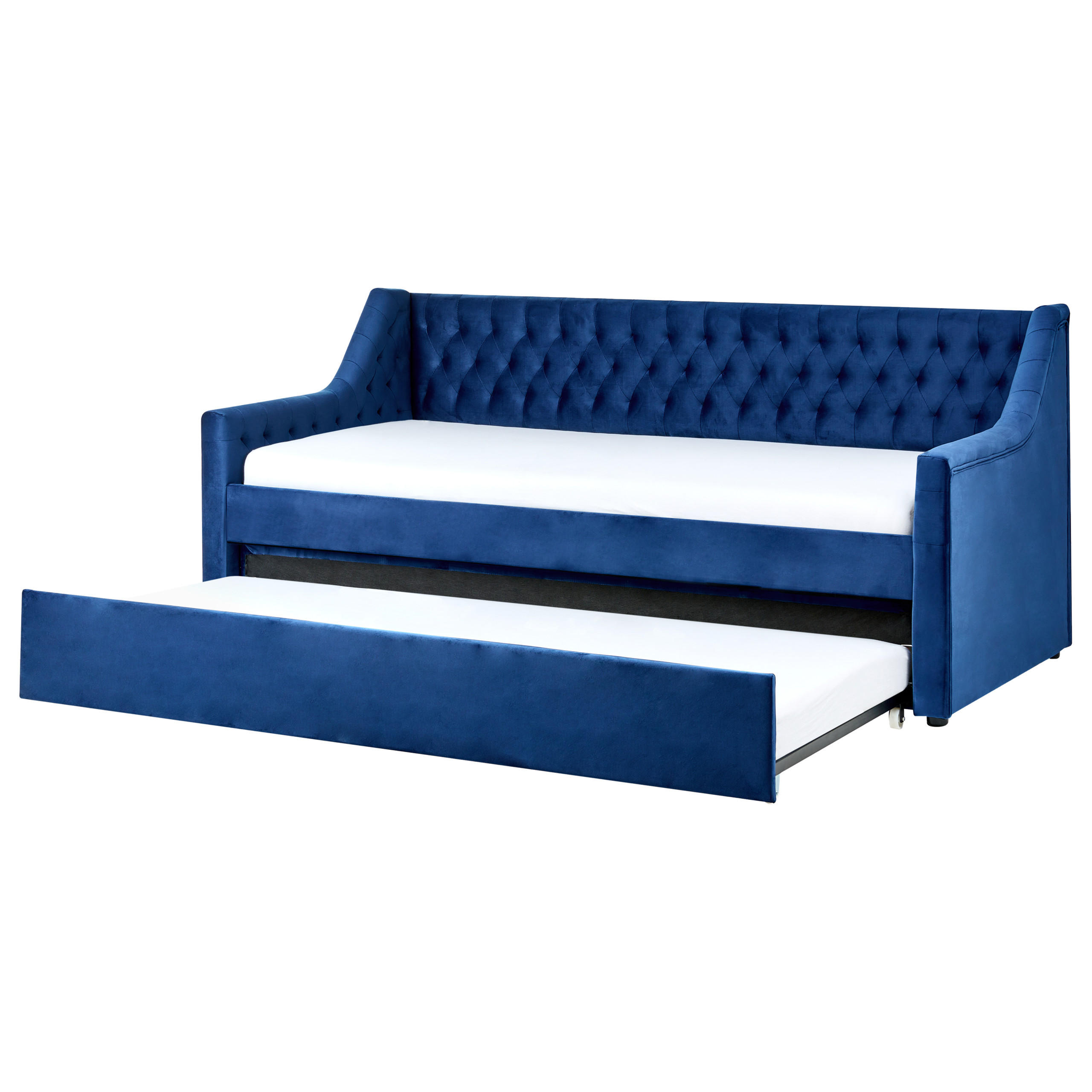 TAGESBETT 90/200 cm Marineblau Montargis - Blau, Textil (90/200cm) - Beliani