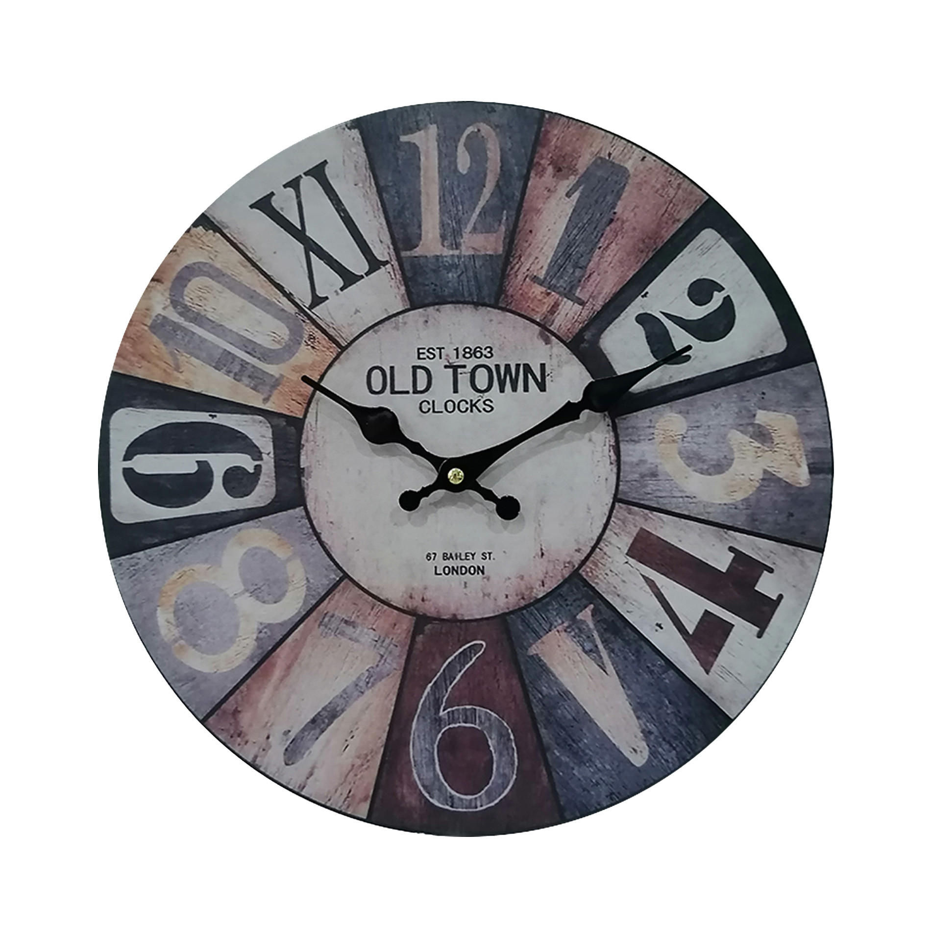 WANDUHR Grau 4/34/34 cm - Grau, Holzwerkstoff (4/34/34cm) - Mobili Rebecca