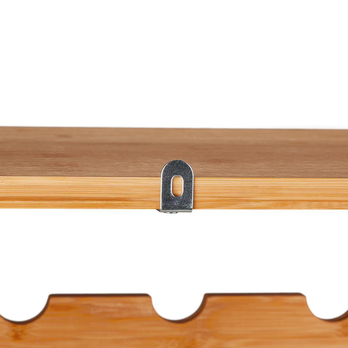 WEINREGAL - Hellbraun, Holz (47/94/29cm) - Relaxdays