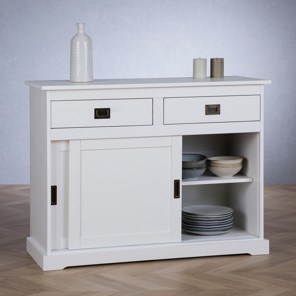 KOMMODE SAVONA - Weiß, Holz (110/84/46cm) - IDIMEX