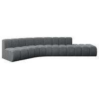 ECKSOFA modulares Sofa Brilo-L1 - 380x174x70 cm Dunkelgrau - Dunkelgrau, Holzwerkstoff/Textil (380/174cm) - ALTDECOR