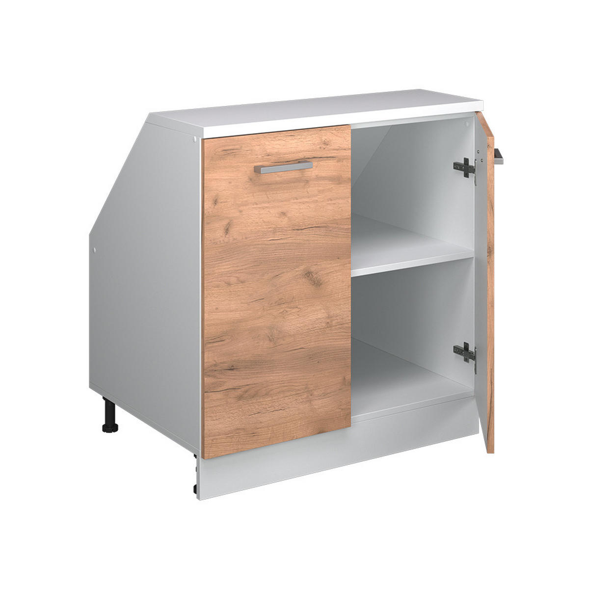 ŠIKMÁ SKRIŇA Rion Dub Goldkraft 80 x 81.6 cm s 2 dverami, korpus skrine hĺbka 60 cm - biela/dub medový, kompozitné drevo (80/83.8/60cm) - Vicco