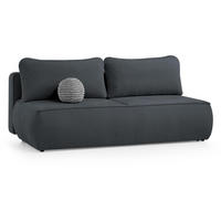 SCHLAFSOFA Darling 2-Sitzer, mit Bettkasten, Schwarz - Schwarz, Textil (210/92/100cm) - Beautysofa