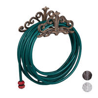 SCHLAUCHHALTER - Dunkelbraun, Metall (36/15/15cm) - Relaxdays