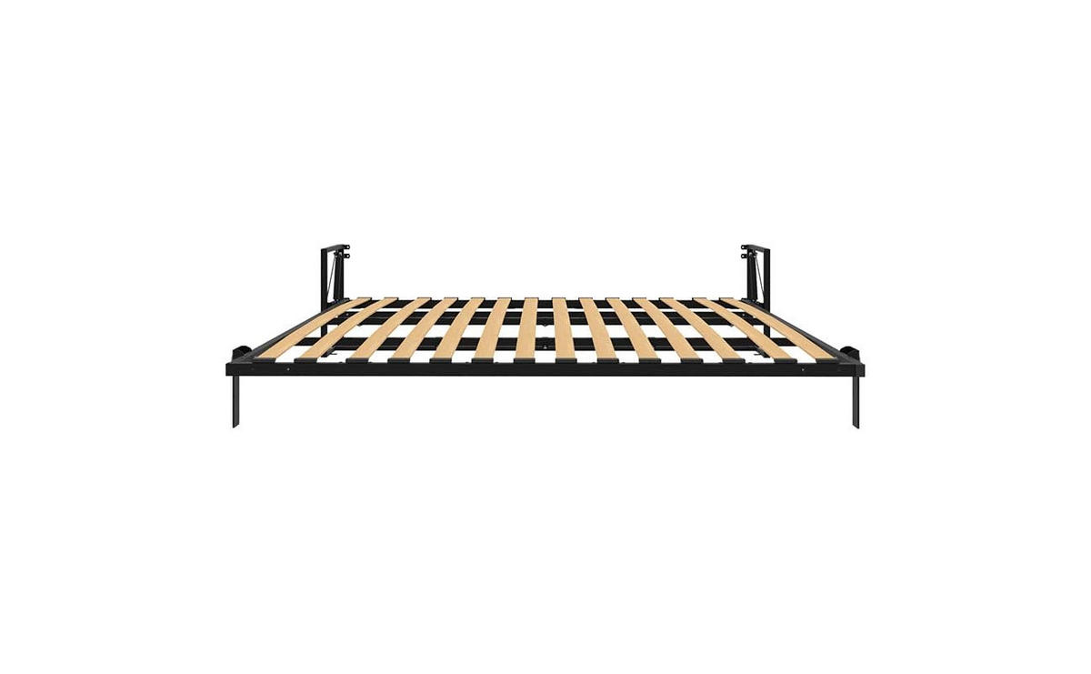 WANDBETT Morphy Classik Modulares SizeFlex- und TypeFlex-System - 200x192 Horizontal - Schwarz, Holz/Metall (200/192cm) - WallBedKing