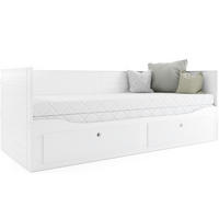 TAGESBETT Hermes 200x80/160cm Weiß mit Lattenrost und Schubladen - Weiß, Holzwerkstoff (160/200cm) - Interbeds