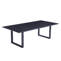 ESSTISCH Eckig AVENCIA inkl. U-Fuß - 240 x 120 cm Dark Oak - Schwarz, Holz (240/120/4cm) - Home Deluxe