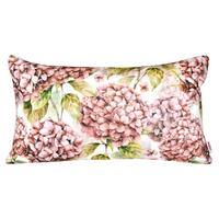 KISSENHÜLLE Landlust-Hortensie burgundy-rose 30/50 cm - Hellrosa/Dunkelrosa, Textil (30/50cm) - beties Heimtextil