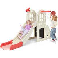 SPIELPLATZ 6 in 1 Kinder Pink - Pink, Kunststoff (190/98/83cm) - COSTWAY