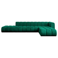 ECKSOFA modulares Sofa Zuvon-L2 - 387x177x70 cm Grün - Dunkelgrün, Holzwerkstoff/Textil (387/177cm) - ALTDECOR
