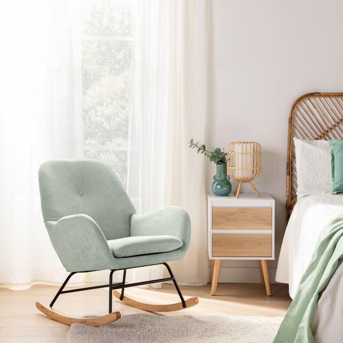 STILLSESSEL Becca Grün 67 cm x 88 cm - Grün, Textil (67/88/70cm)